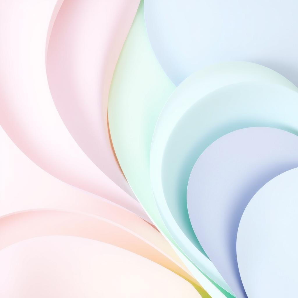 An enchanting arrangement of pastel colors that includes gentle shades of pink, blue, lavender, mint green, and pale yellow