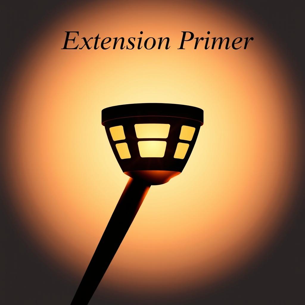 A clean and minimalistic cover page design featuring a simple, modern torch as the focal point