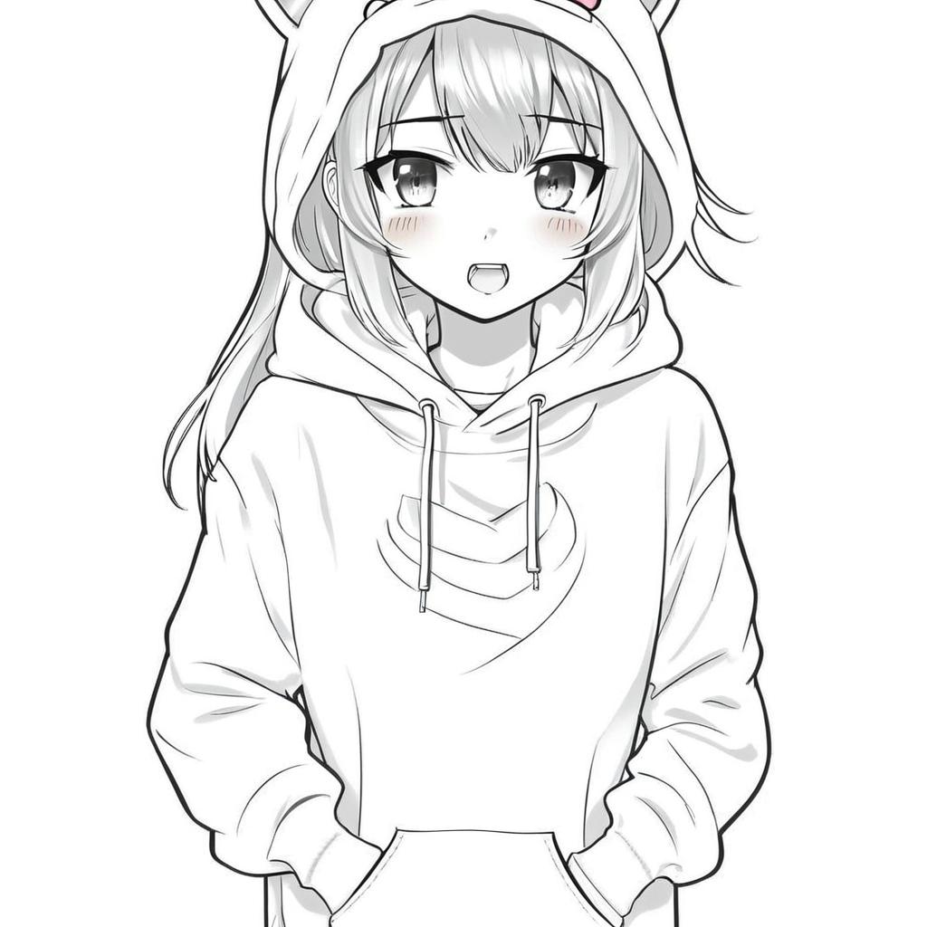 Give cute motif on hoodie at image that i upload