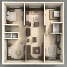 A 3136 square foot house layout with six distinct rooms, each demonstrating a strategic use of space for optimal functionality and comfort.