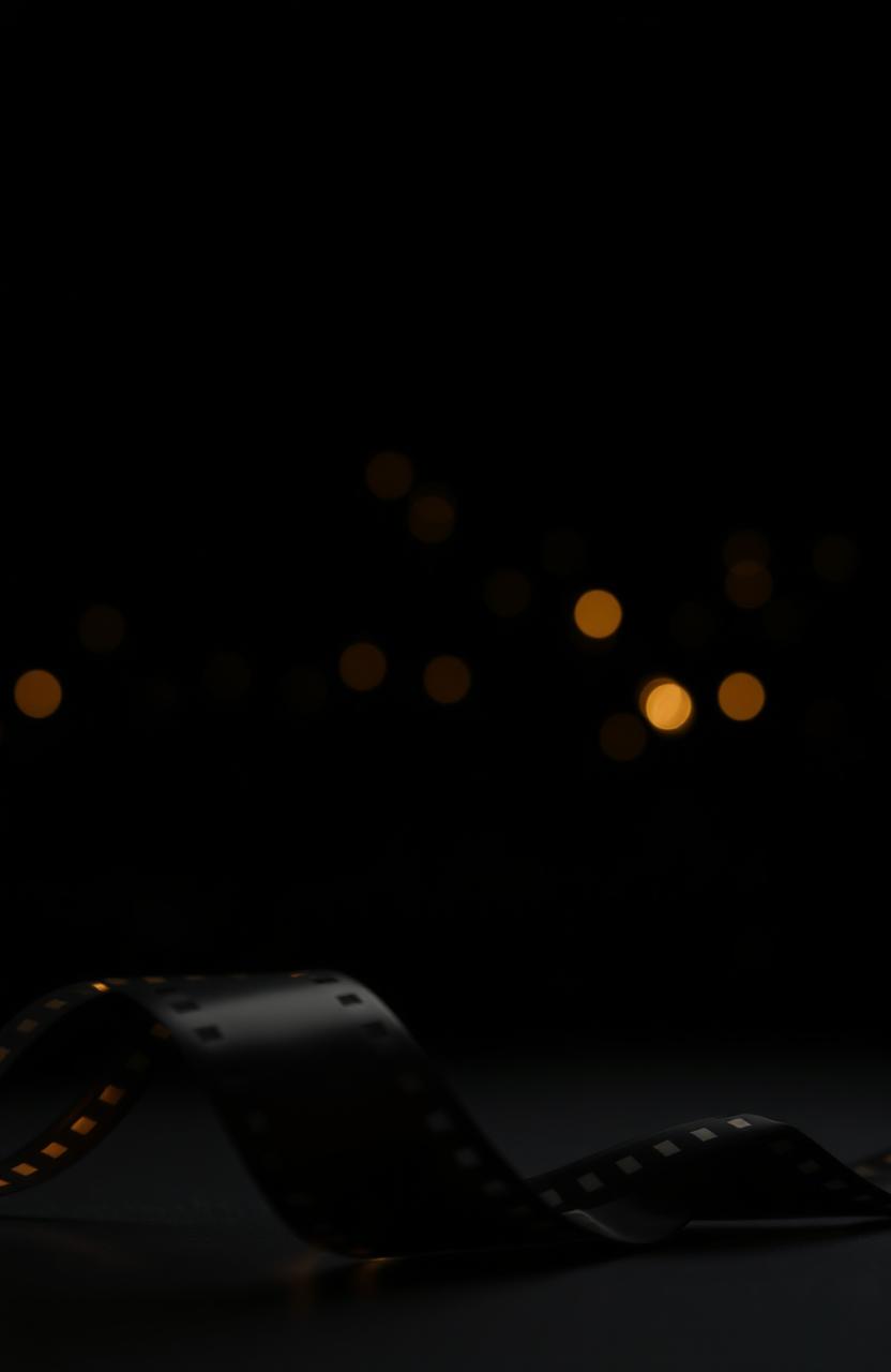 A cinematic scene featuring a dramatic black background, designed to evoke a sense of suspense and emotion