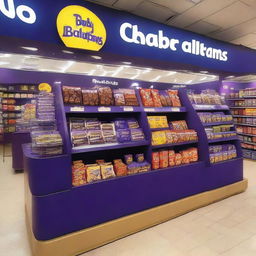 A supermarket stand for Cadbury chocolate with a Ramadan and Islamic-inspired theme titled 'Sweet Celebrations: Cadbury's Ramadan Delights'.