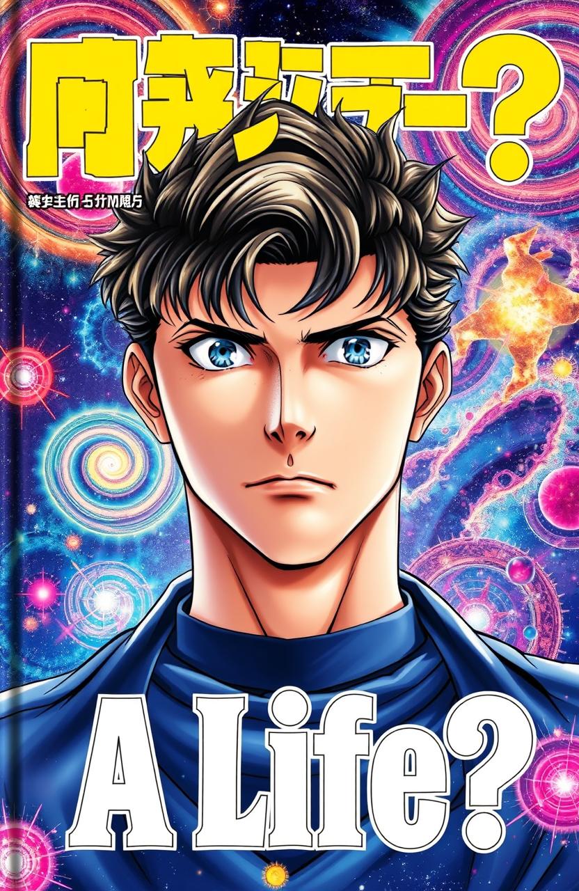A vibrant and colorful book cover for a manga titled 'A Life?'
