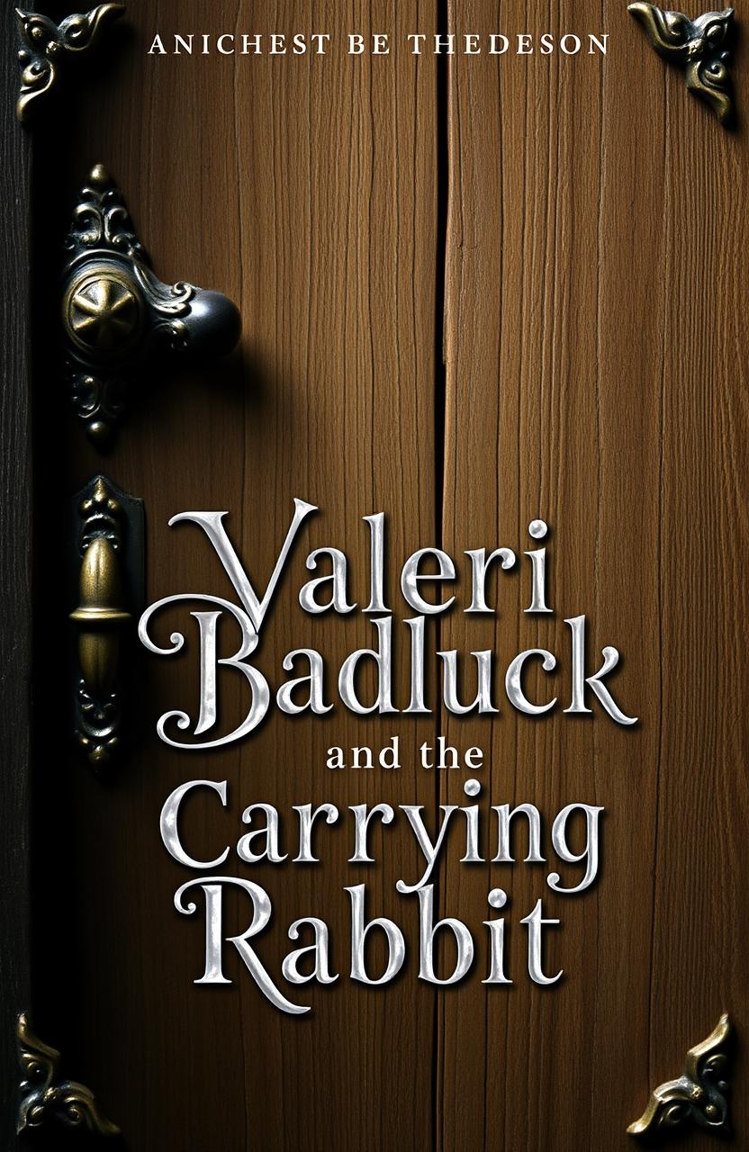 A book cover design in the enchanting style of "Fantastic Beasts and Where to Find Them", featuring a beautifully textured wooden door