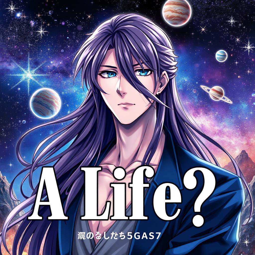 A captivating book cover for a manga titled 'A Life?'