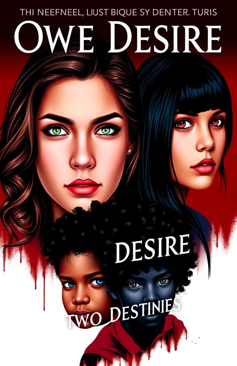 An aesthetically pleasing book cover for a psychological horror novel titled 'One Desire, Two Destinies'