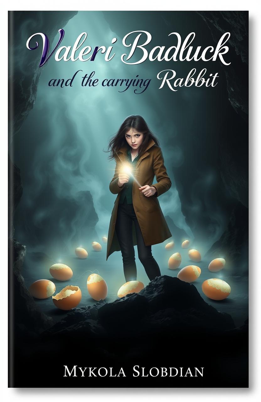 Enchanting Book Cover Design for 'Valeri Badluck and the Carrying Rabbit'