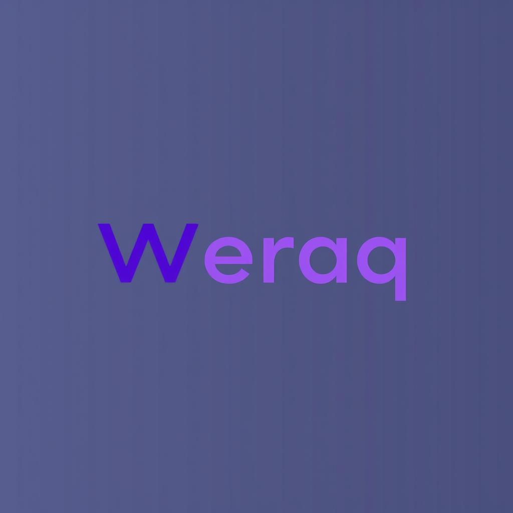 A modern and sleek logo design featuring the word "Weraq" in a stylish, bold typography