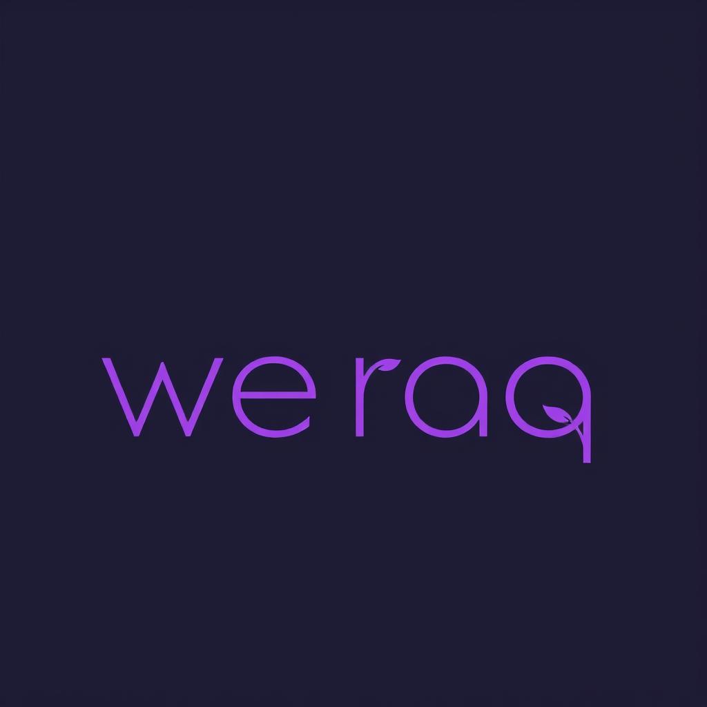 A sleek and modern logo design featuring the word 'weraq' in a custom font