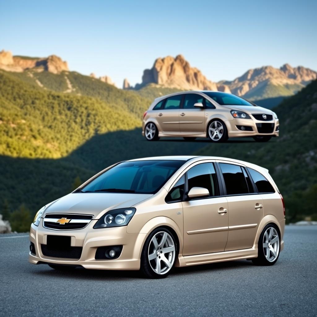 A stunning 2006 Chevrolet Meriva SS, showcasing a sleek, light beige exterior