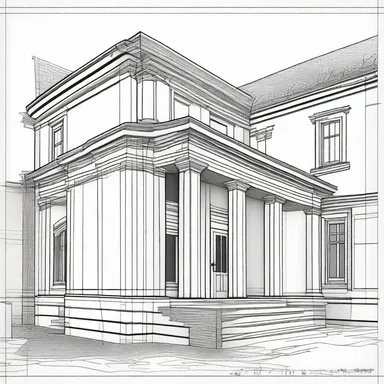 The alpha privative is used in architectural drawings to indicate areas that are to be left unfinished or untreated.