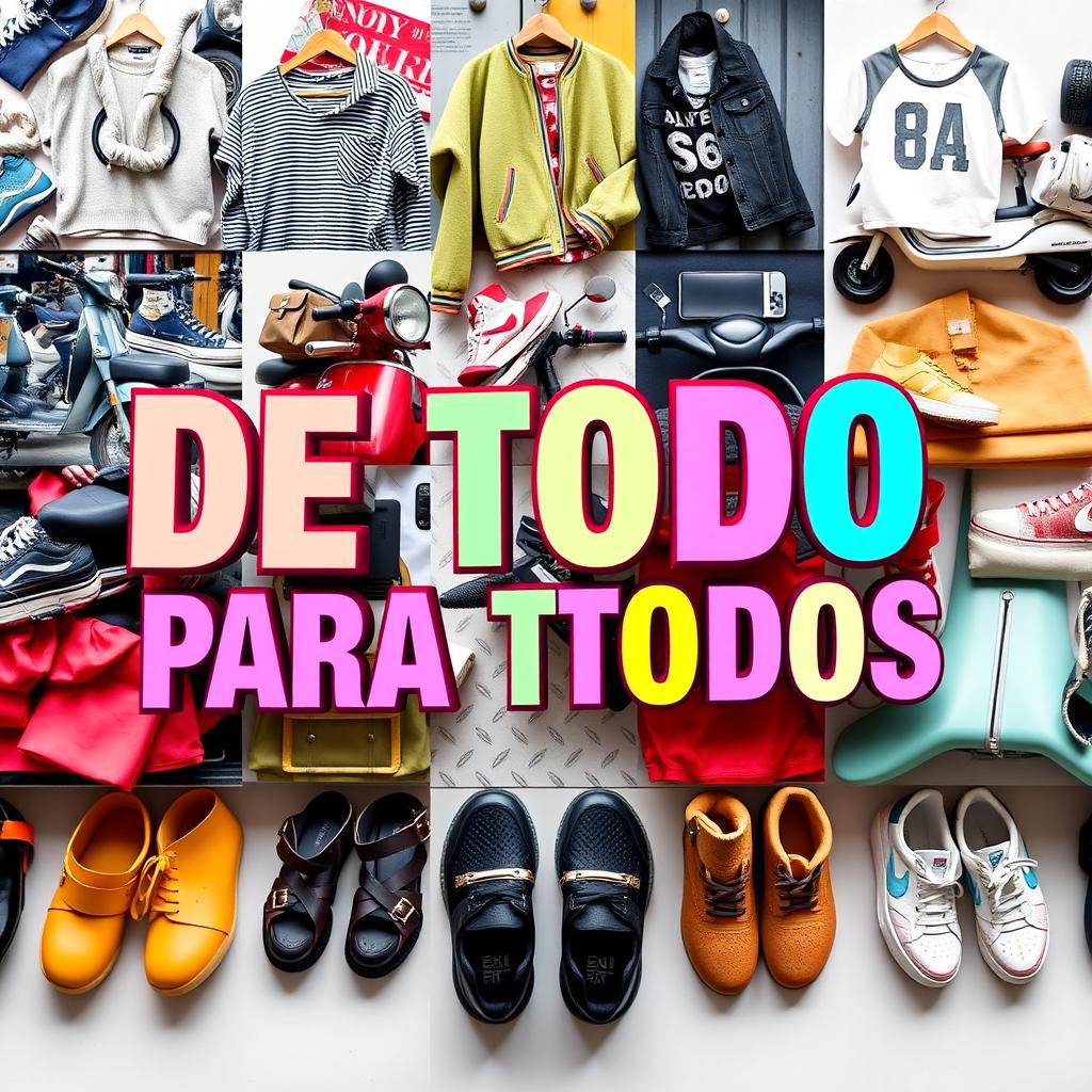A vibrant Facebook cover image featuring the phrase 'DE TODO PARA TODOS' prominently displayed in bold, colorful letters