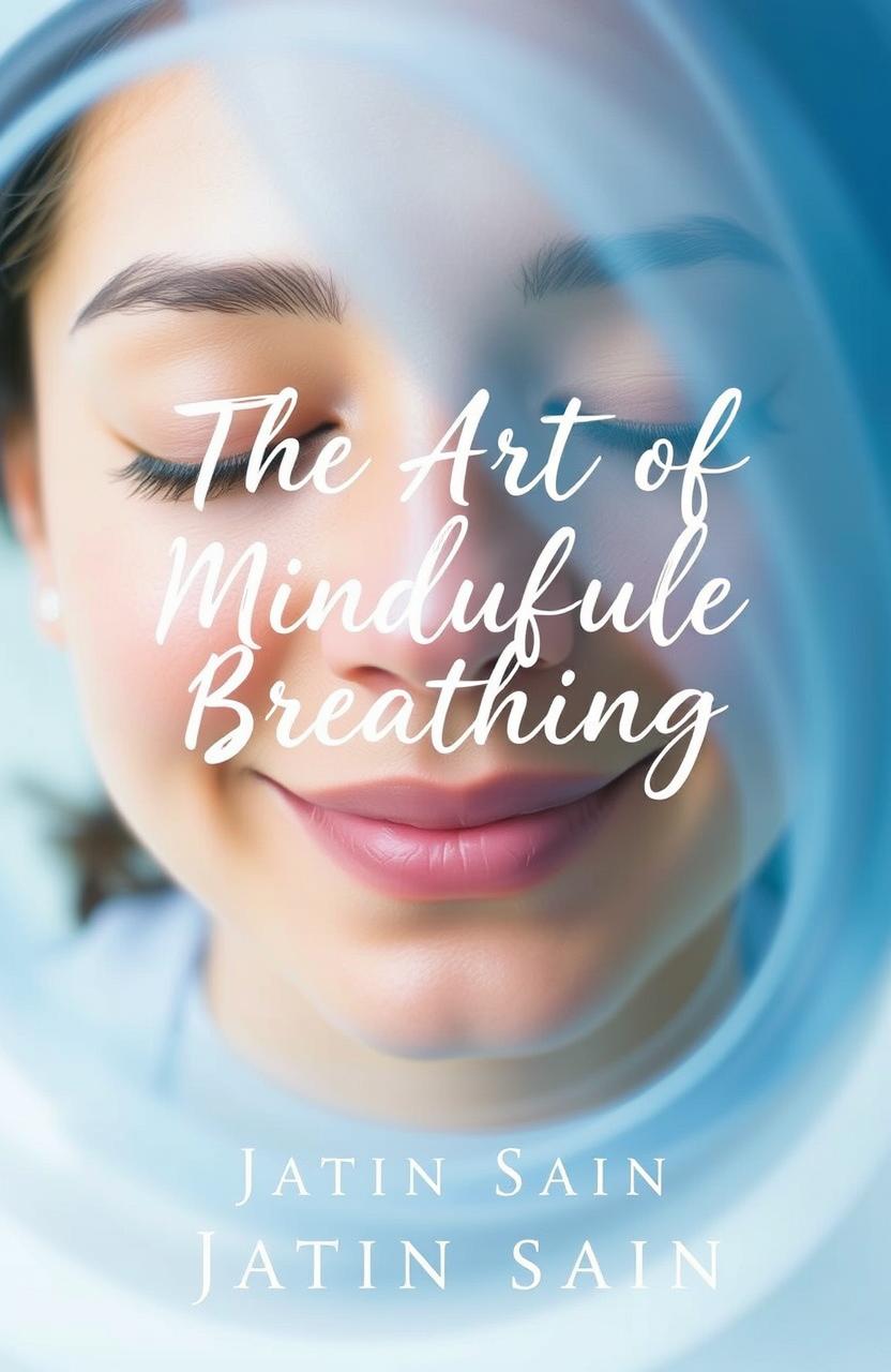 A close-up of a person's face with eyes closed in contentment, projecting serenity and mindfulness