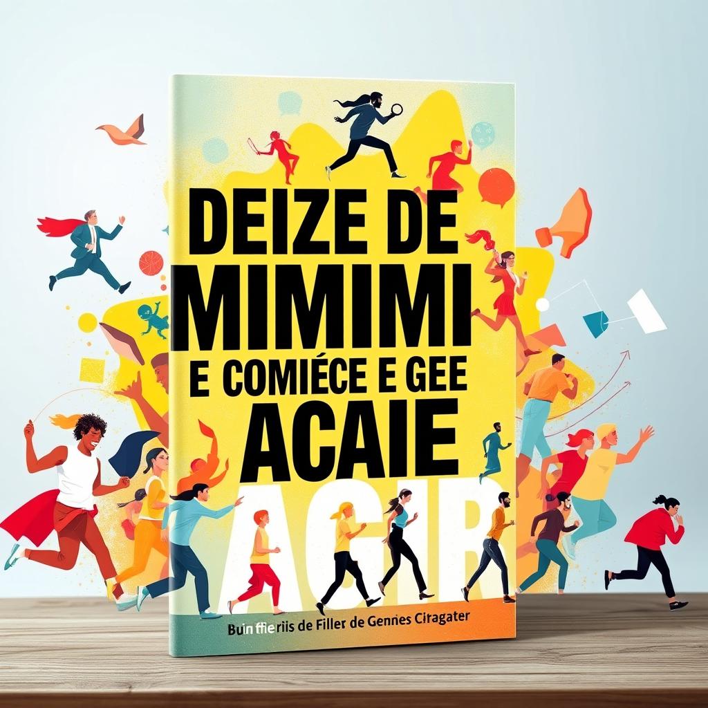 A captivating book cover design that inspires readers to buy the book titled 'Deixe de Mimimi e Comece a Agir'