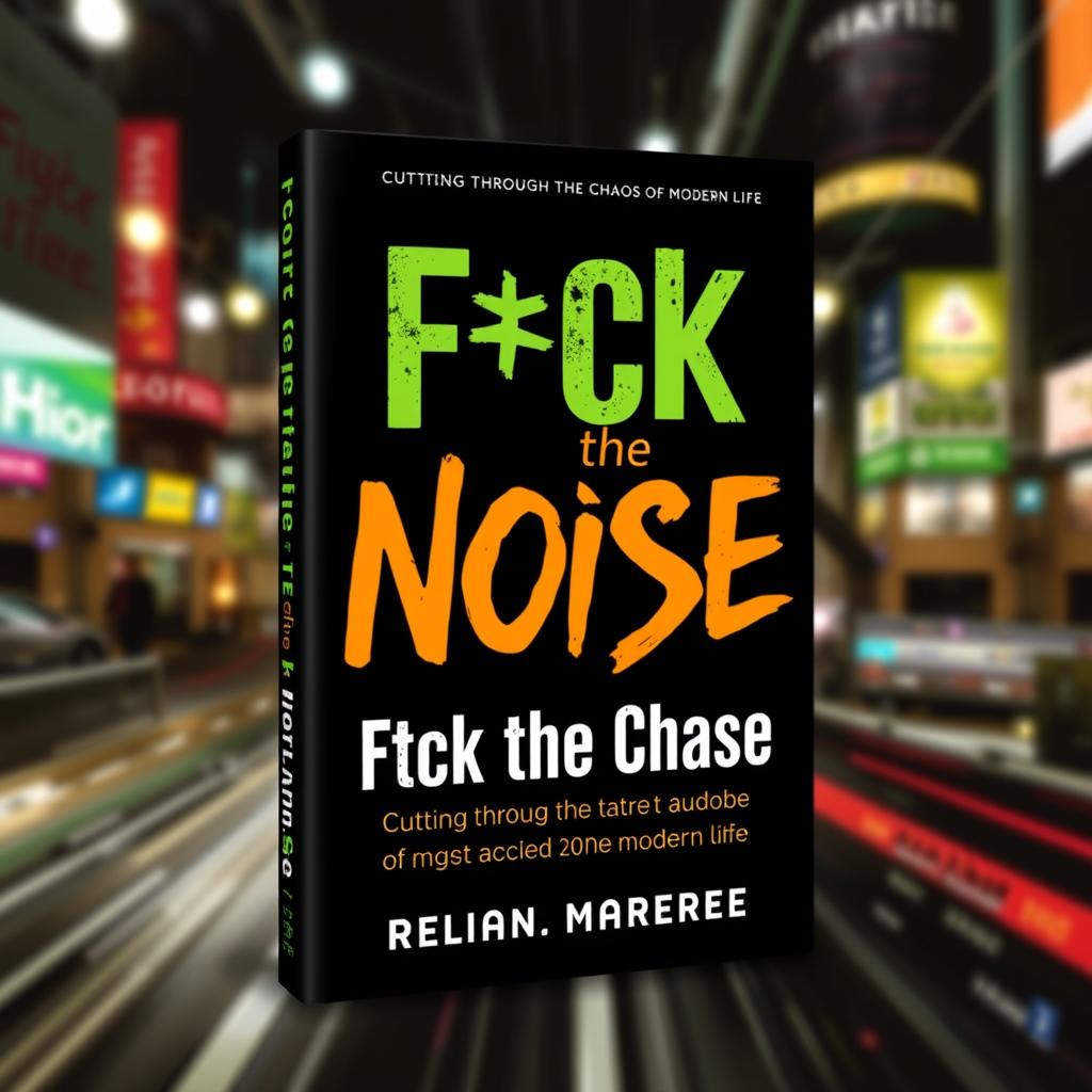 A powerful and eye-catching book cover design for 'F*ck the Noise: Cutting Through the Chaos of Modern Life'