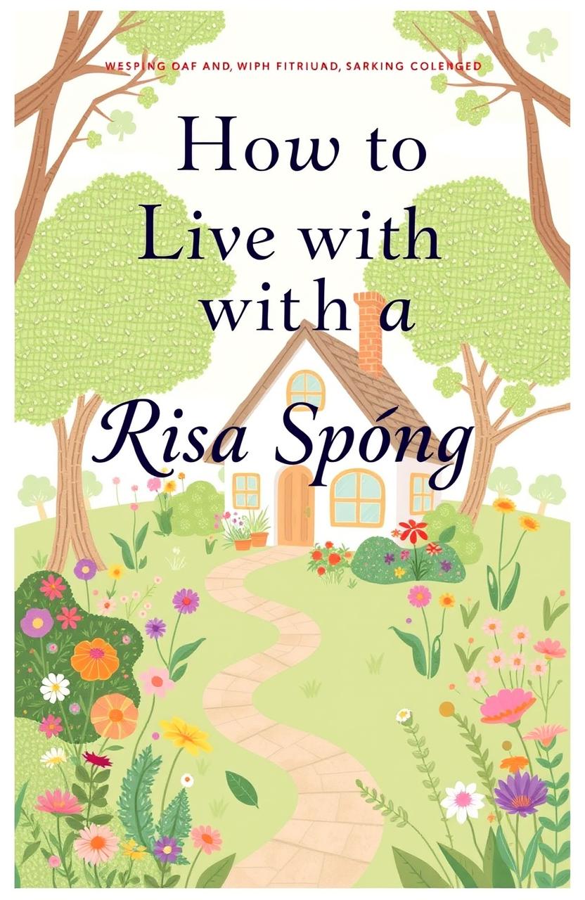 A book cover design featuring the title 'How to Live with a Risa Spöng' in an elegant, bold font