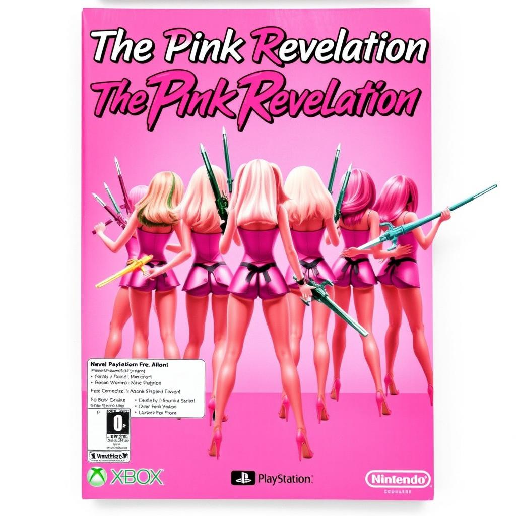 A video game cover art for 'The Pink Revelation' by NINBOX