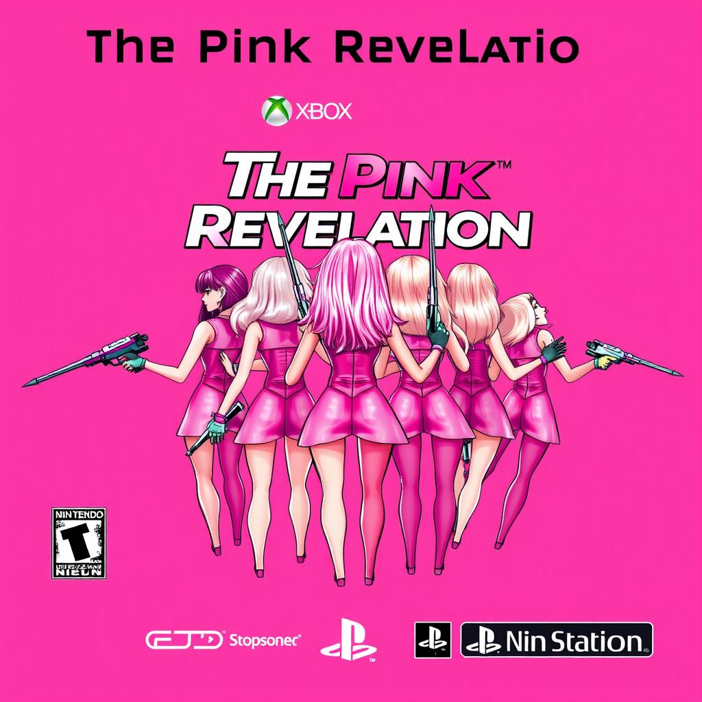 A video game cover art for 'The Pink Revelation' by NINBOX