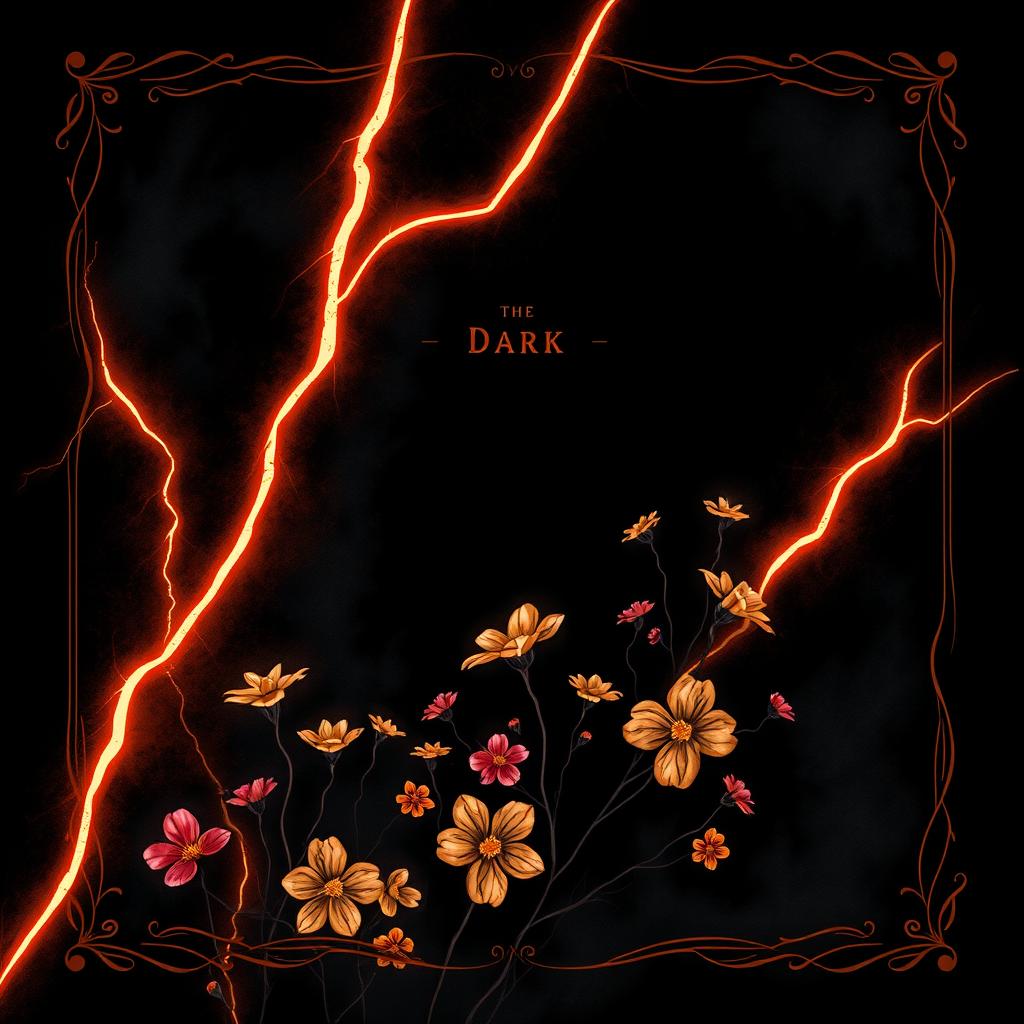 A captivating dark cover illustration titled 'The Dark Light'