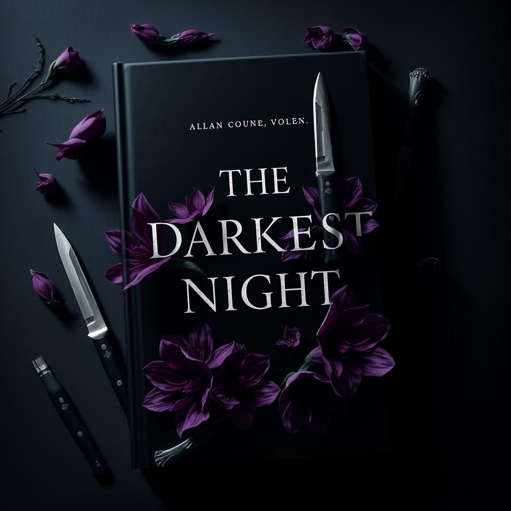 An intriguing book cover titled 'The Darkest Night'