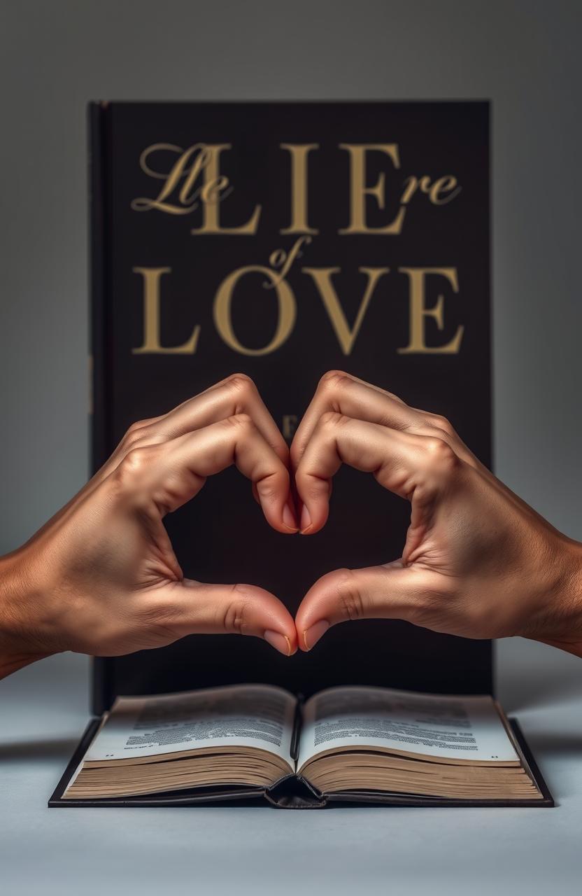 A book titled 'Lie of Love' prominently displayed with the title in an elegant script font