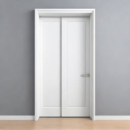 A simple design of a double door with a minimalist, sleek finish and sturdy build.