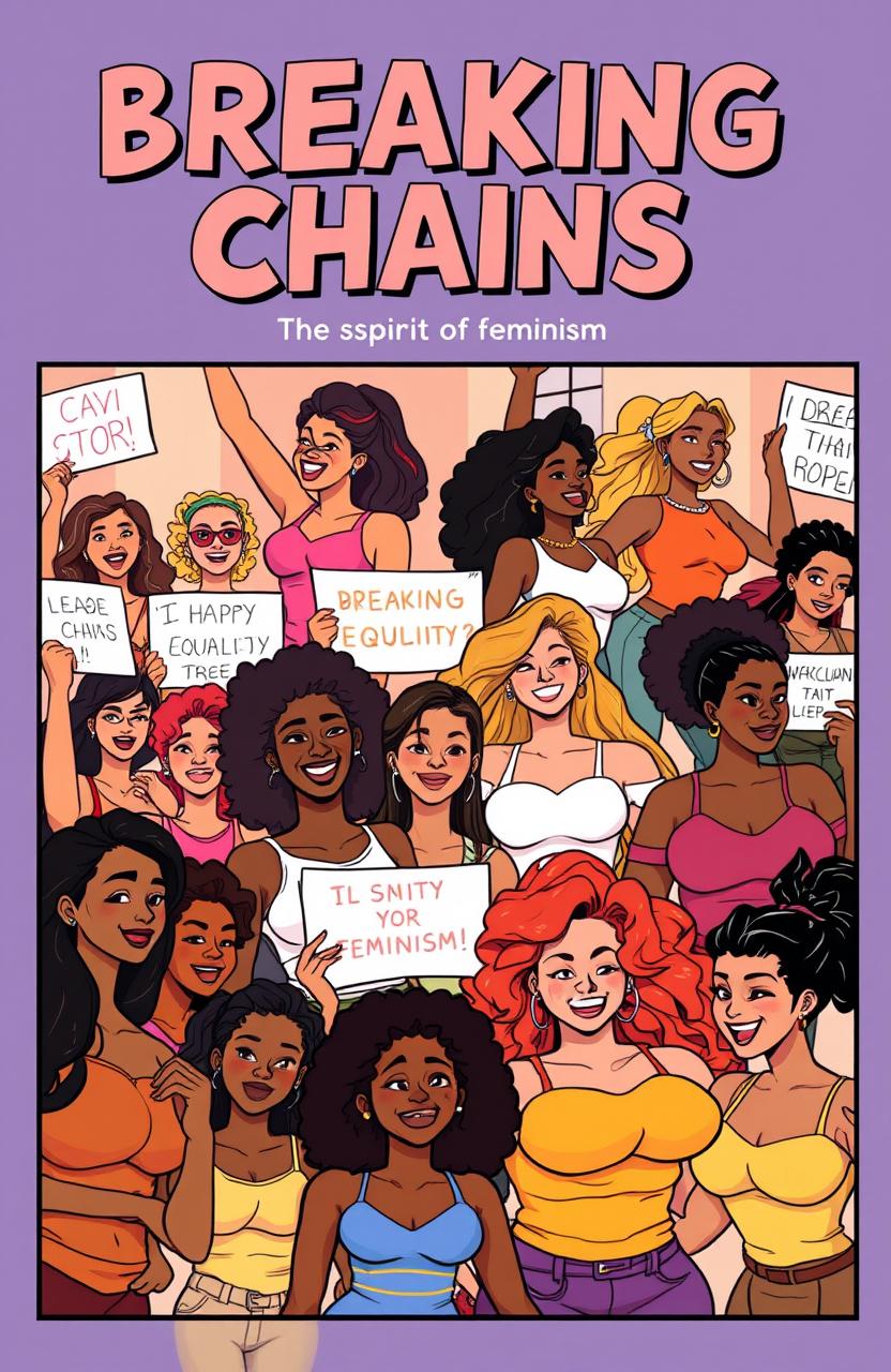 A dynamic comic titled "Breaking Chains" that embodies the spirit of feminism