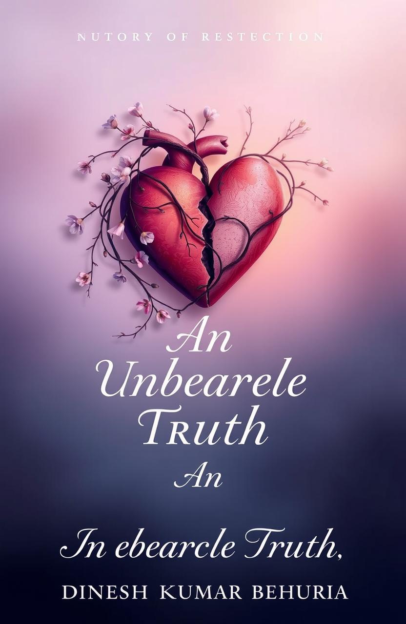 A captivating book cover for a novel titled 'An Unbearable Truth'