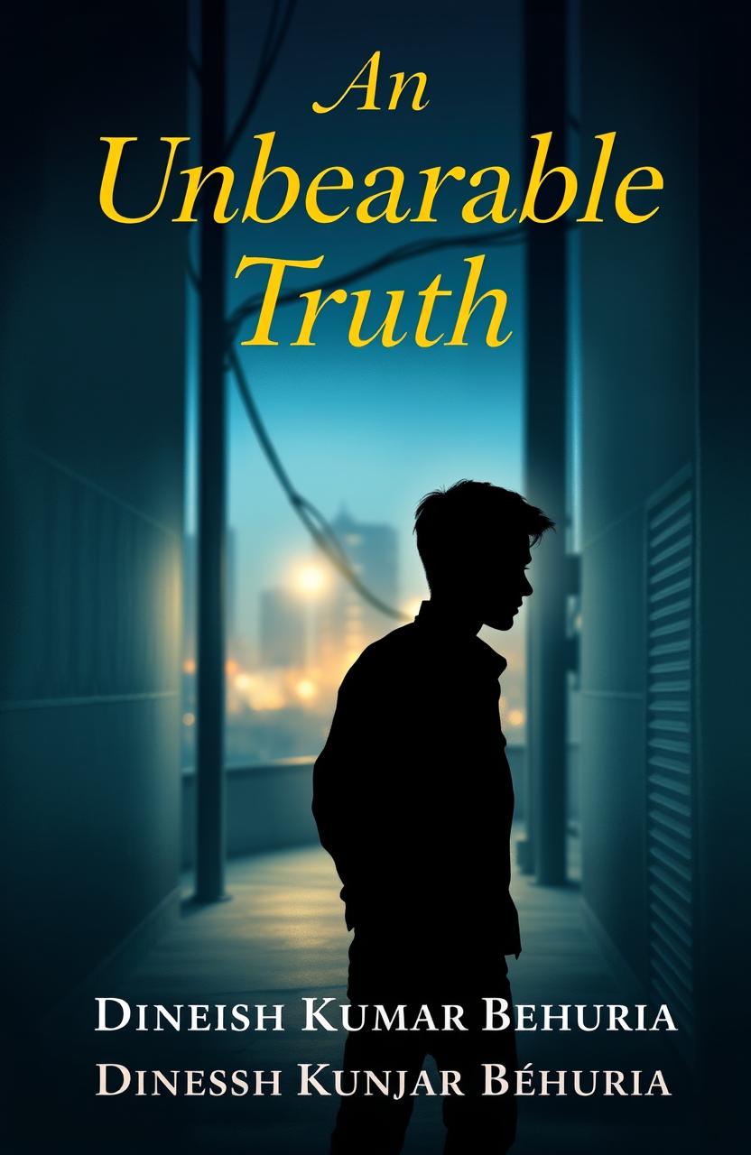 A captivating book cover design for 'An Unbearable Truth' by Dinesh Kumar Behuria, featuring the theme of unrequited love