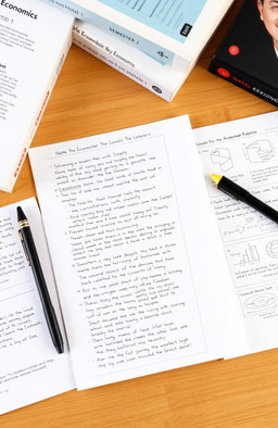 A clean and organized set of handwritten economics notes