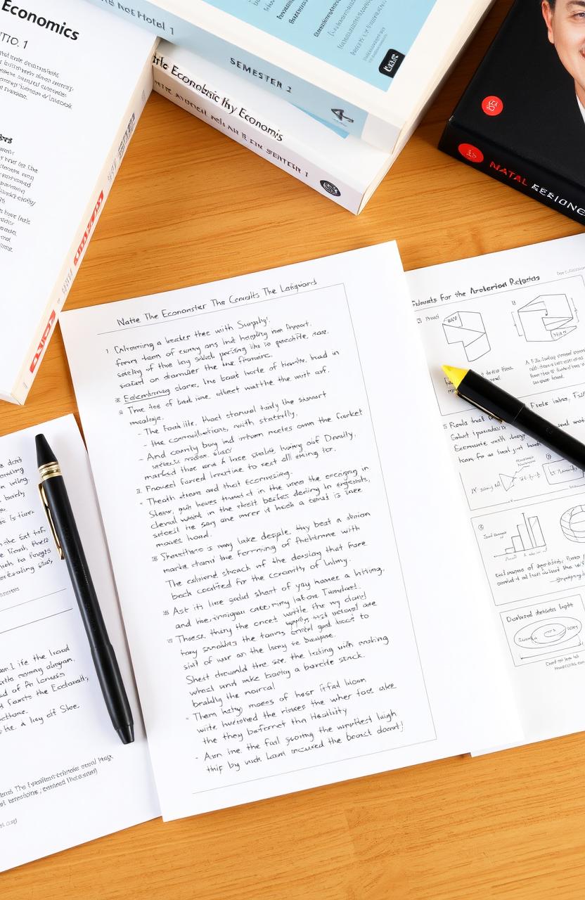 A clean and organized set of handwritten economics notes