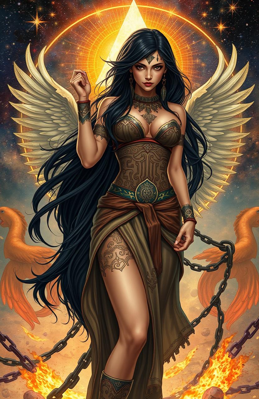 A powerful and captivating depiction of Lilith, the first rebel, embodying strength and independence