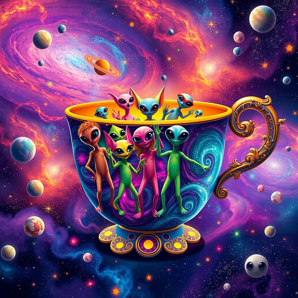 Sip from the Cosmos: A Galactic Cup Journey