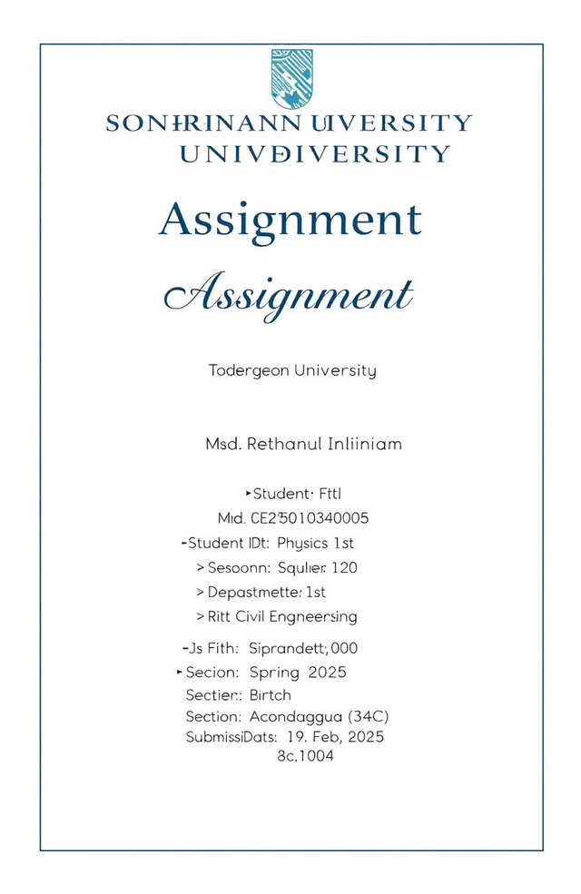 Stunning Assignment Cover Page Design
