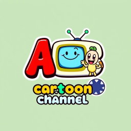 A playful and colorful logo for 'A6C Cartoon Channel'