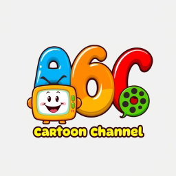 A playful and colorful logo for 'A6C Cartoon Channel'