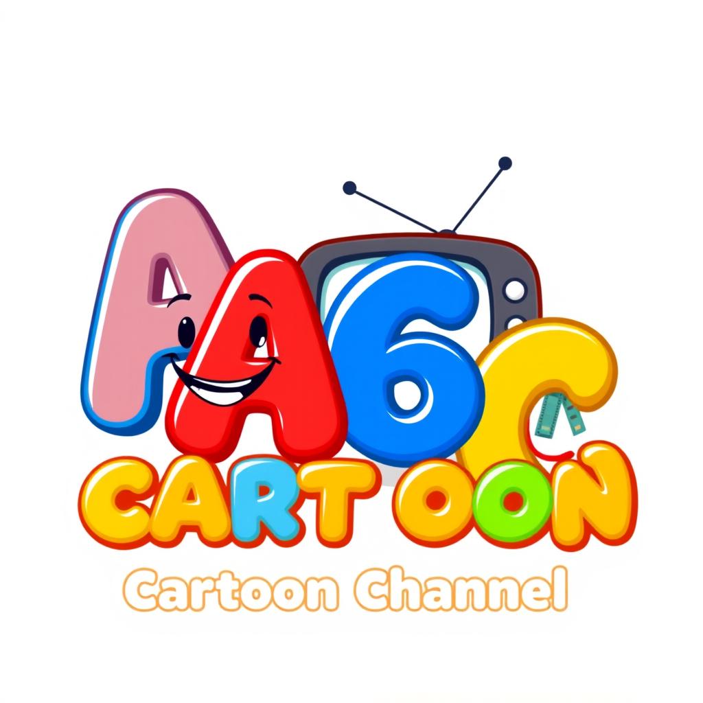 A playful and colorful logo for 'A6C Cartoon Channel'