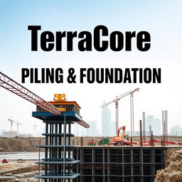 A high-quality front cover image for an A4-sized brochure featuring a recent image of Shoring works at a construction project site in Dubai