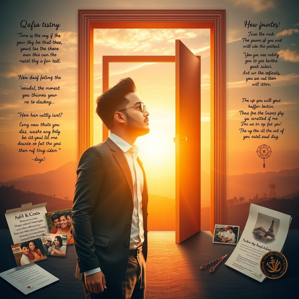 As the pivotal moment approaches, Qafsa stands before an open door, which symbolizes the threshold of his true journey