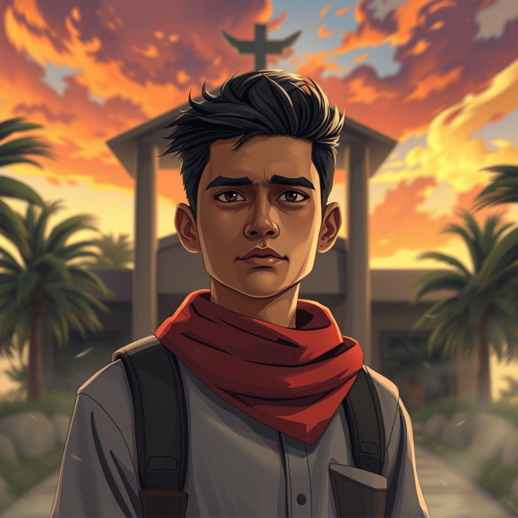 On a particularly vibrant morning, Qafsa stands at the threshold of his pesantren, feeling an unusual intensity in the air