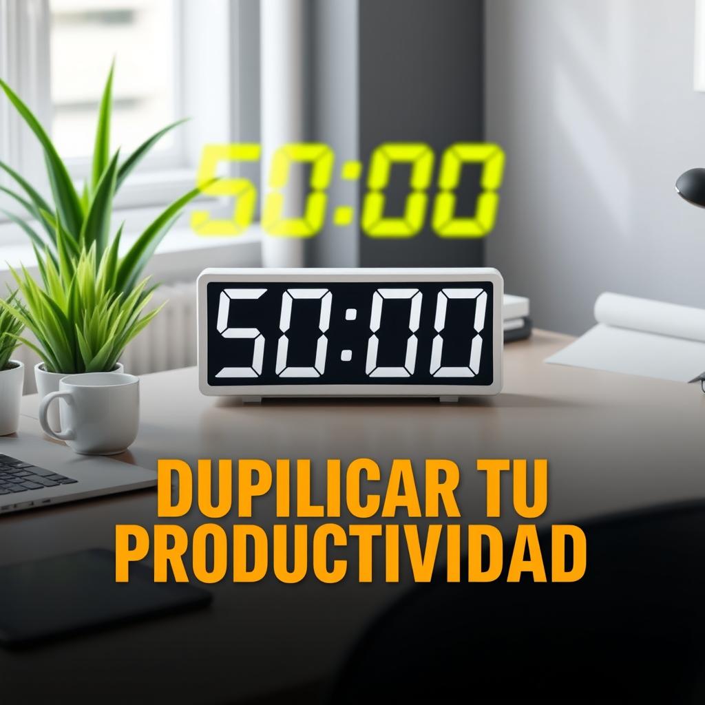 A striking YouTube thumbnail for a video on productivity tips