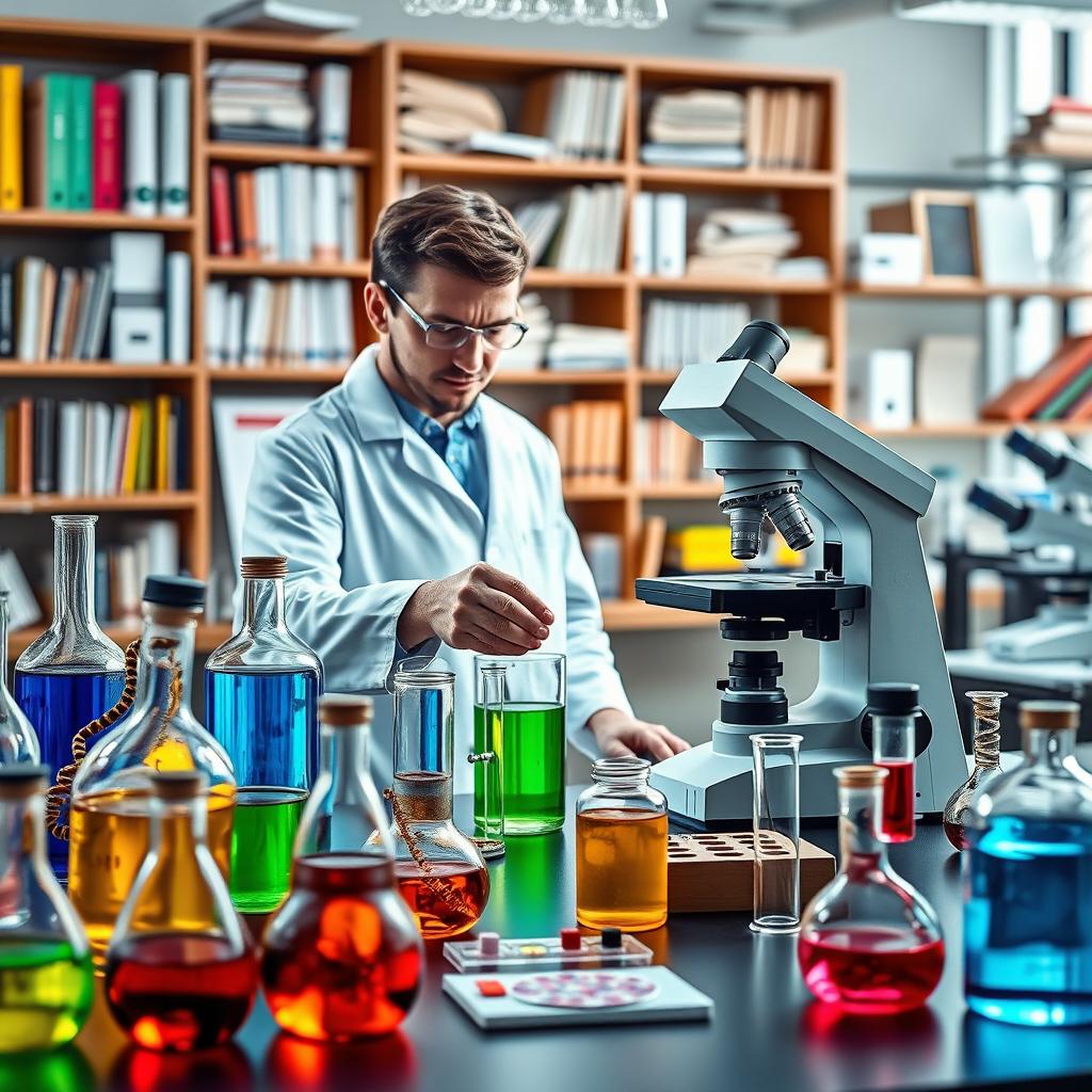 Dive into the World of Science: A Vibrant Laboratory Scene