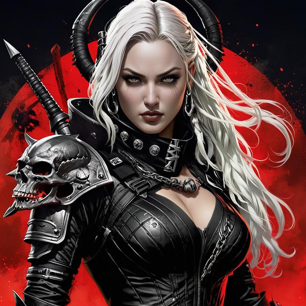 Fierce Warrior: A Captivating Art Poster