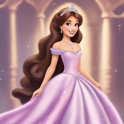 A high-quality digital art image featuring a princess with a radiant smile