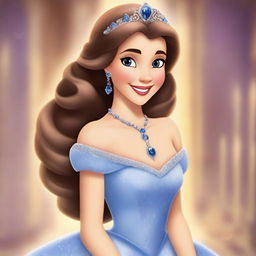 A high-quality digital art image featuring a princess with a radiant smile