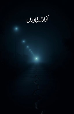 A long, slightly broken pathway disappearing into dense fog and darkness, creating a sense of suspense and an uncertain journey