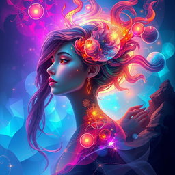 A stunning digital art piece inspired by the original image, featuring vibrant colors and intricate details