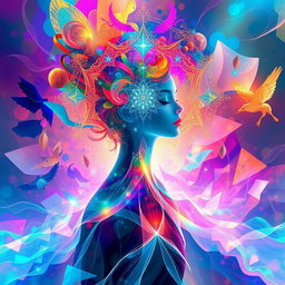 A stunning digital art piece inspired by the original image, featuring vibrant colors and intricate details