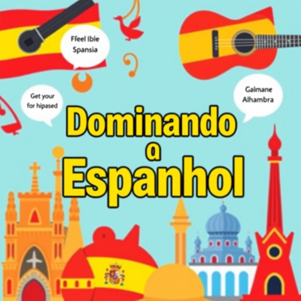 An educational eBook cover titled 'Dominando o Espanhol'