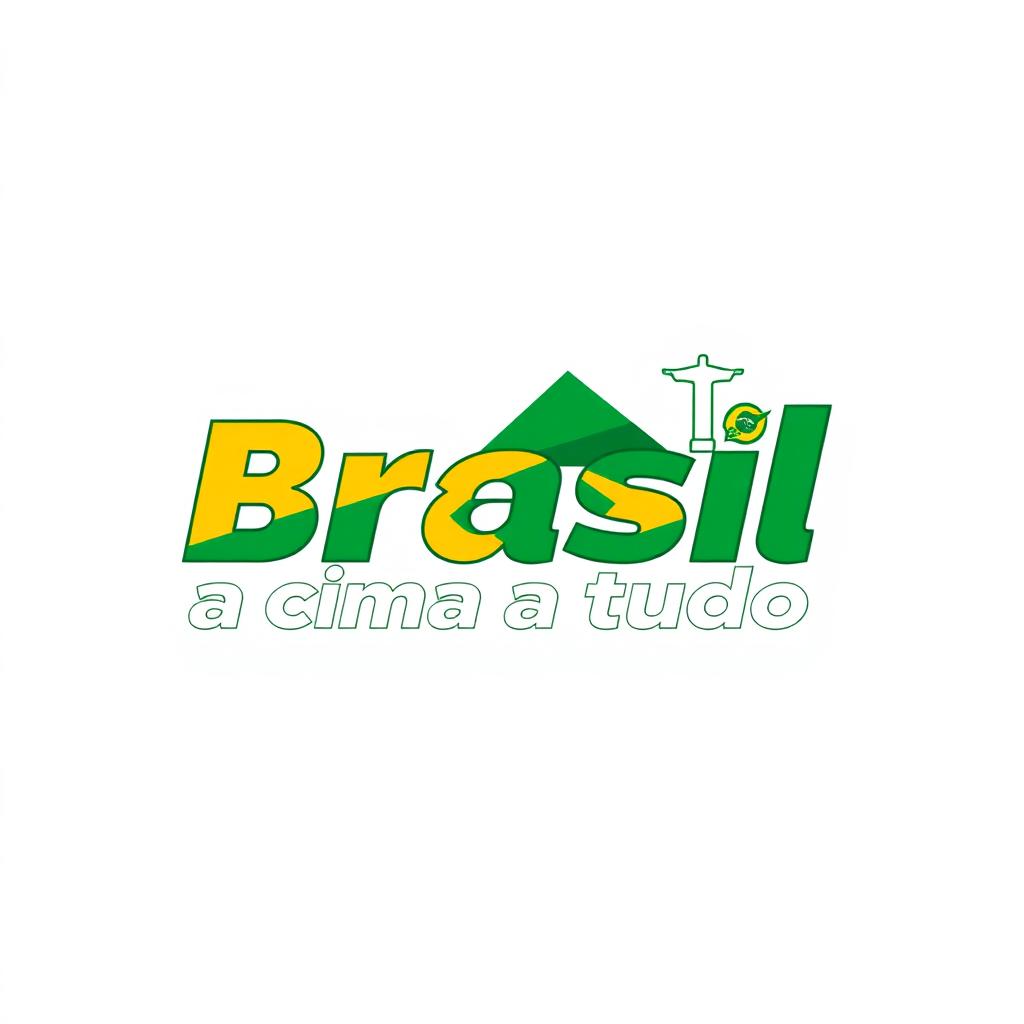 A modern logo design featuring the text 'Brasil_a_cima_de_tudo' in bold and dynamic typography